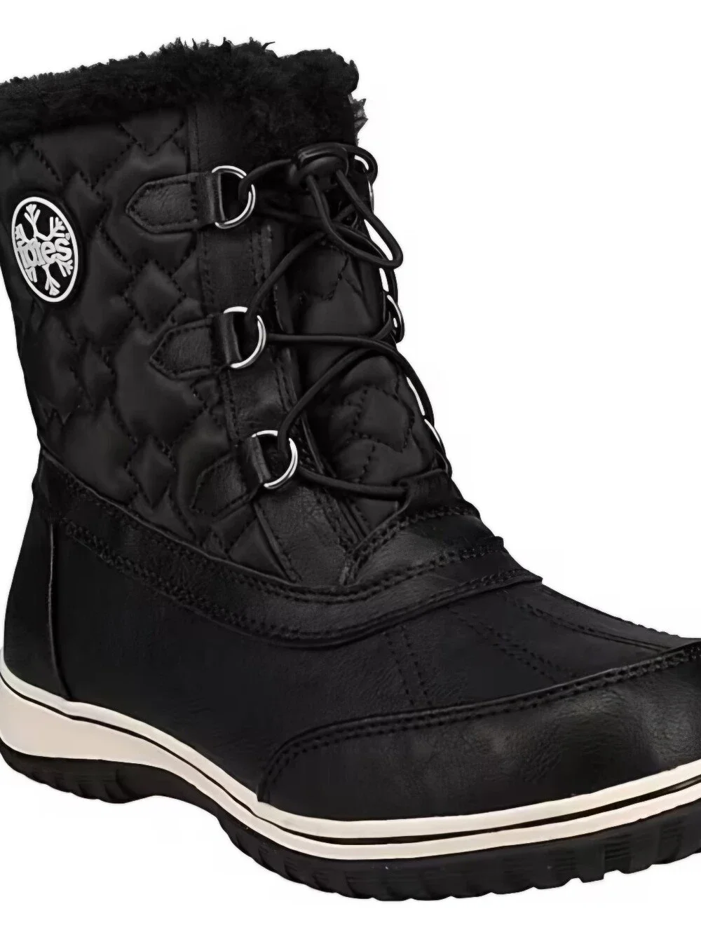 Totes Womens Adrian Waterproof Insulated Flat Heel Winter Boots Black Size US 7M